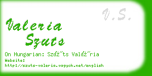 valeria szuts business card